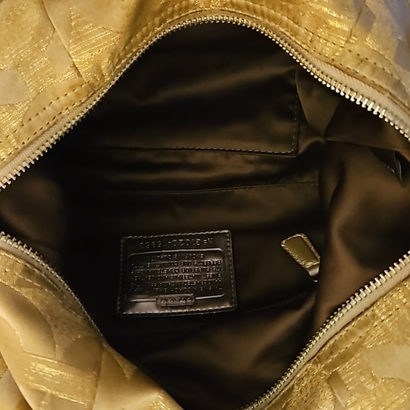 VTG COACH Y2k Gold Poppy Signature Logo Cloth Satchel Bag - Picture 11 of 16